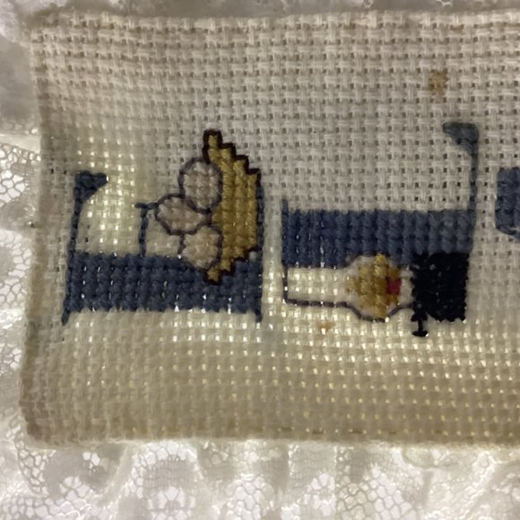 Hand Stitched "ELAINE" Bookmarker Jm38 - Picture 2 of 3